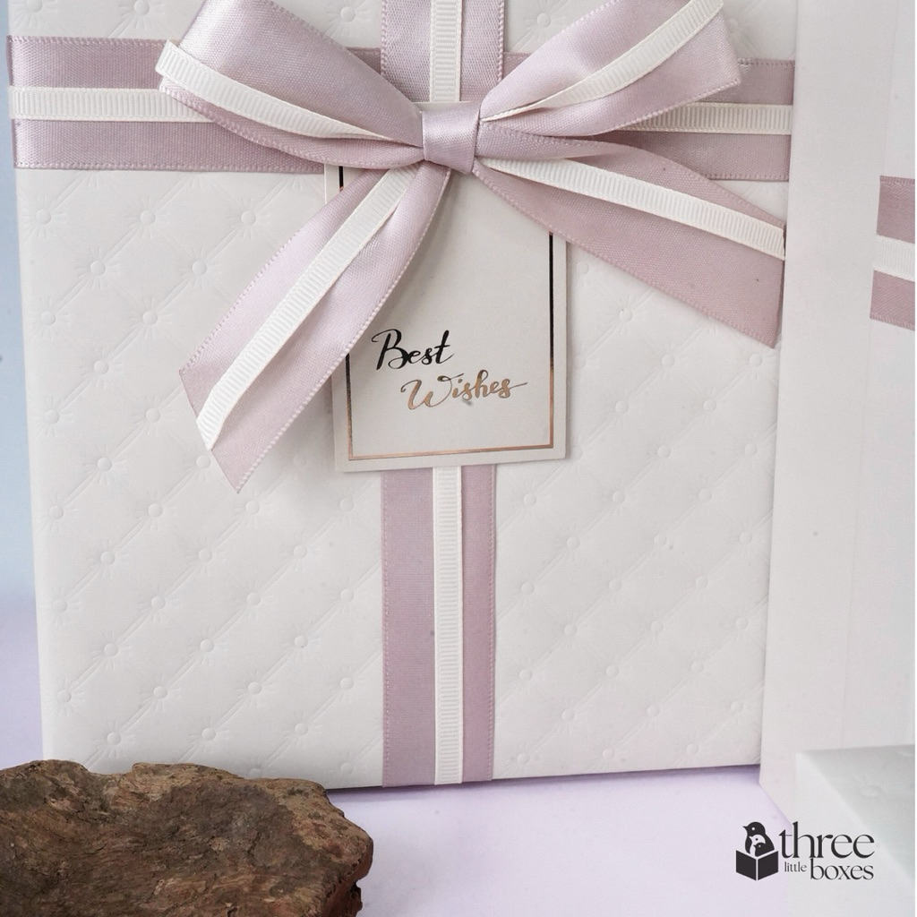 กล่องของขวัญสำเร็จรูป รุ่นBelle ปั้มลายหนัง {มี2สีให้ดลือก} กล่องของขวัญวาเลนไทน์ กล่องใส่ของชำร่วย Gift box - รูปที่ 5