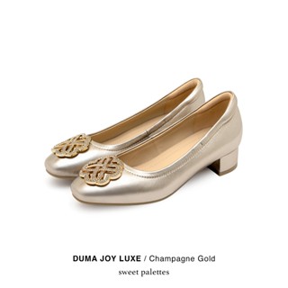 Sweet Palettes รองเท้าหนังแกะ DUMA Joy Luxe Champagne Gold