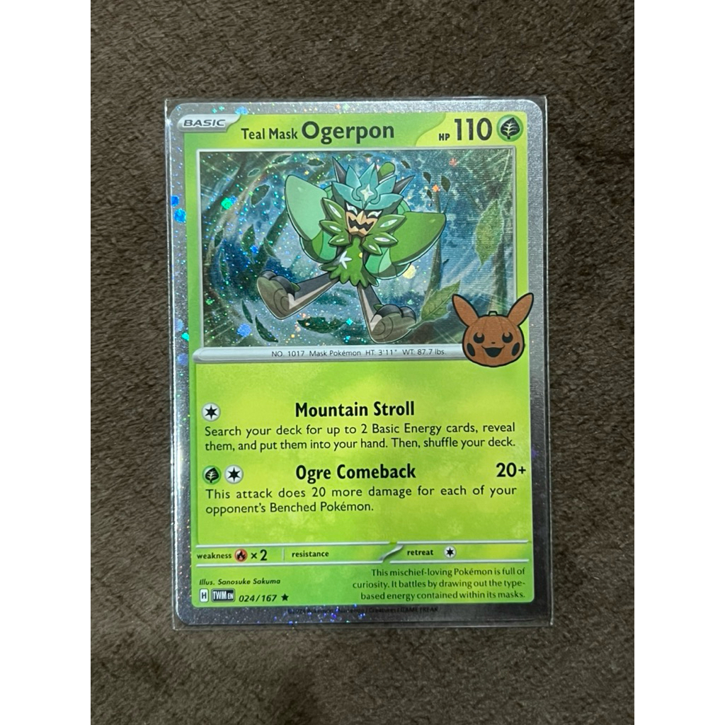 Pokemon card ENG Teal Mask Ogerpon Holo