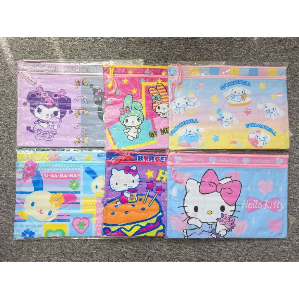 พร้อมส่ง // ซองซิปสำหรับใส่เอกสาร กระเป๋าใส่เอกสาร F4 ลาย Sanrio ลิขสิทธิ์แท้ 100%