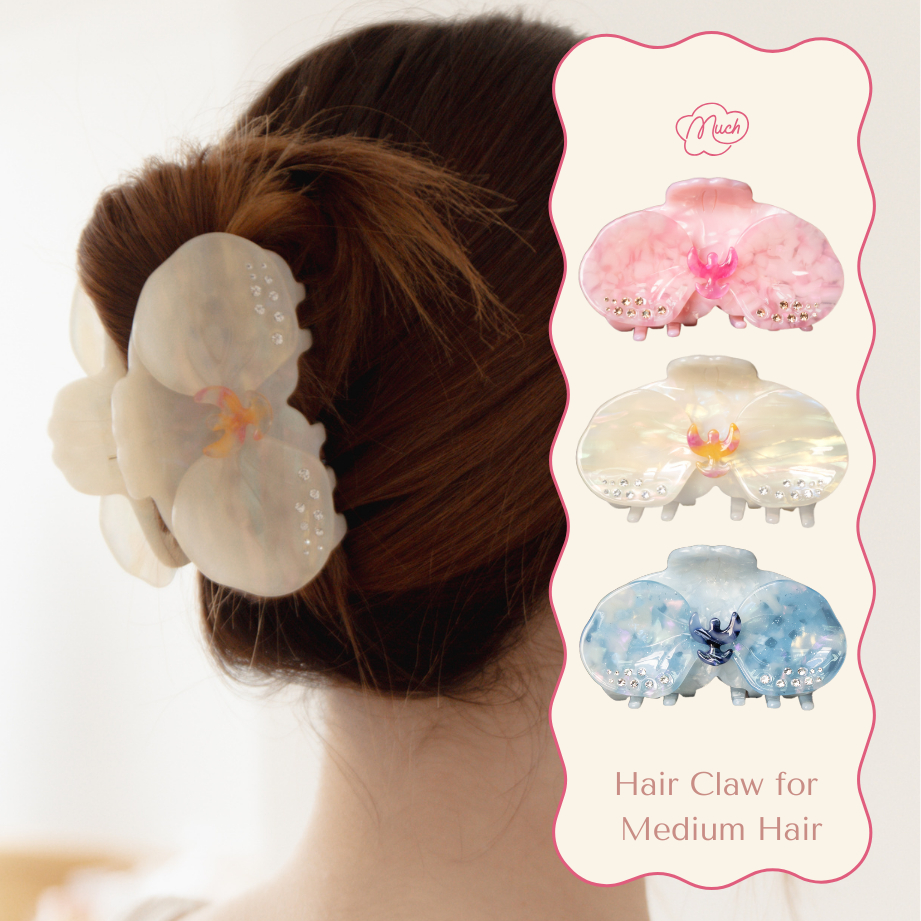 พร้อมส่ง VARY MUCH  กิ๊บติดผม Hair Claw Original design VARYMUCH กล้วยไม้ สำหรับคนผมไม่หนา