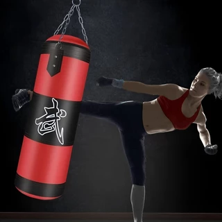 ซื้อ1แถม3！กระสอบทรายมวย แบบแขวน Boxing sandbag สำหรับชกมวย มวยไทย หนังpu+ผ้าใบอ๊อกซ์ฟอร์ด แบบแขวนขนาด 80cm/100 cm