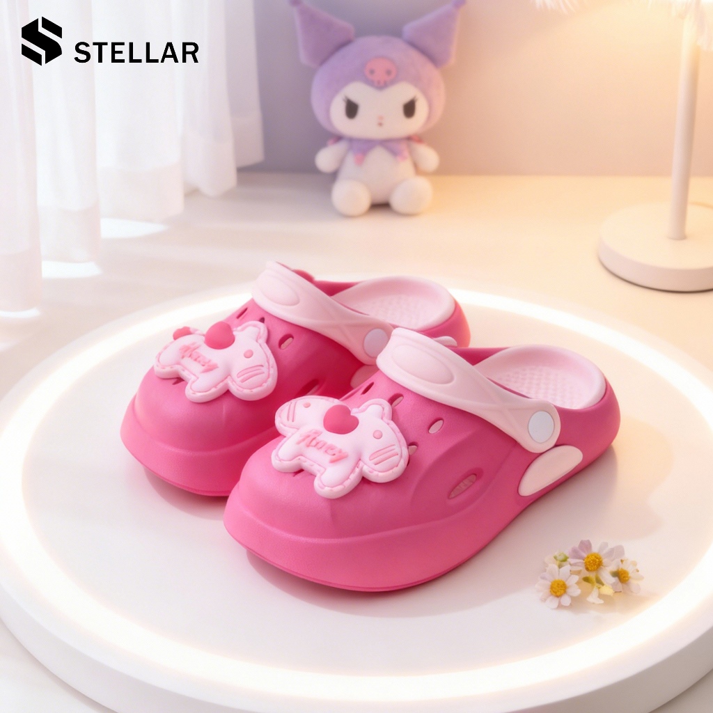 STELLAR ใหม่ รองเท้าเด็ก รองเท้าลำลองเด็ก รองเท้าแตะกันลื่น พื้นนิ่ม ระบายอากาศ