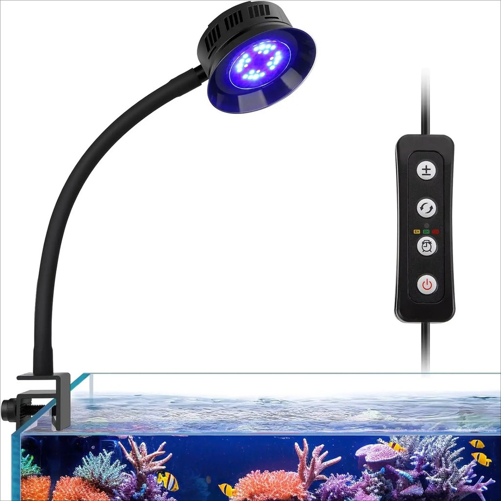 30W Aquarium LED Reef Light Dimmable Full Spectrum Marine Fish Tank Light น้ําเค็ม Nano Aquarium LPS SPS ระบบแสง
