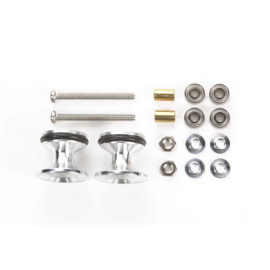TAMIYA 15418 Double Aluminum Rollers w/Rubber Rings (13-12mm)