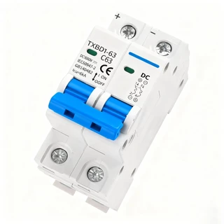 สวิตช์แบตเตอรี่เบรกเกอร์ พลังงานแสงอาทิตย์ 2P DC MCB 1000V AC 400V 63A/ สําหรับระบบ Photovoltaic PV