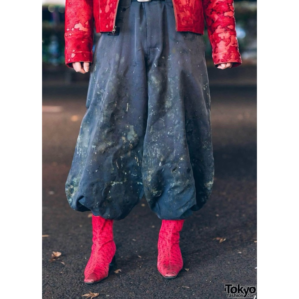 Tobi Pants กางเกงโทบิ🇯🇵แท้จากญี่ปุ่น  ถ่ายจากสินค้าจริง นำเข้าจากญี่ปุ่น  สภาพใหม่ Bosozoku สีกรมเข้