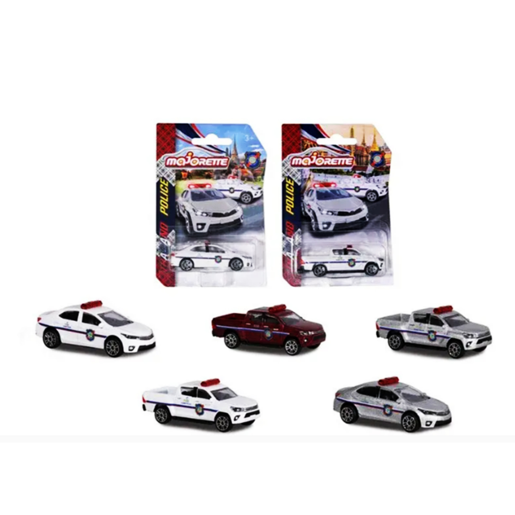 Majorette ชุด Thailand Tourist Police Cars  รถตำรวจท่องเที่ยว รถเหล็ก 1/64 (แพ็คไม่สวย) ของแท้ มือ 1