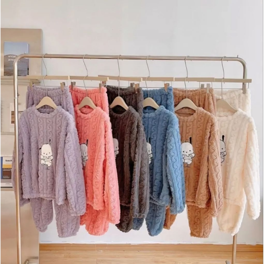 ชุดเซ็ตชุดนอนผ้านาโน ชุดกันหนาว มี6สี พร้อมส่ง ใส่ได้ทั้งช/ญ