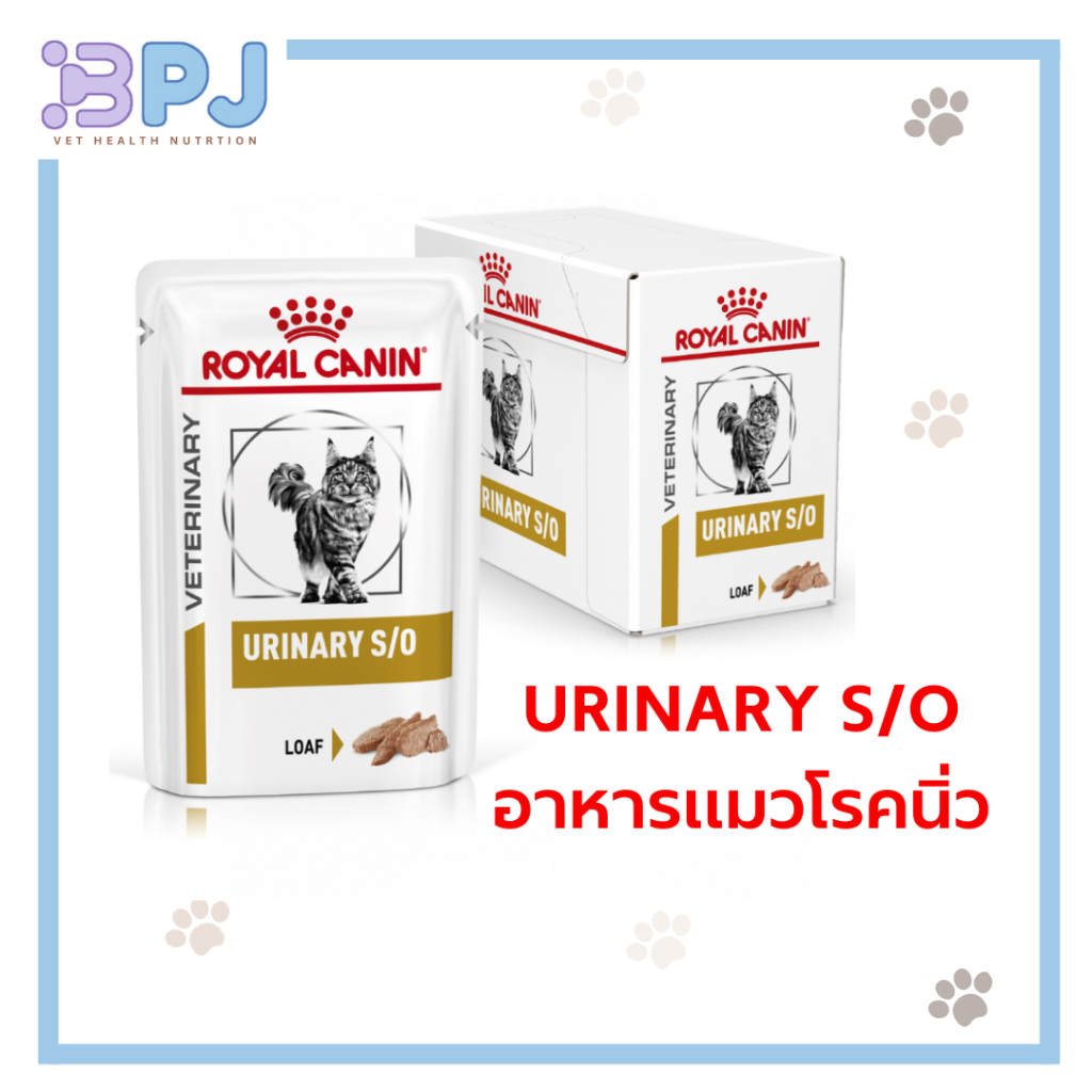 อาหารแมวประกอบการรักษาโรคนิ่ว ชนิดเปียก (URINARY S/O GRAVY)1กล่อง=12ซองและแบบ4ซอง