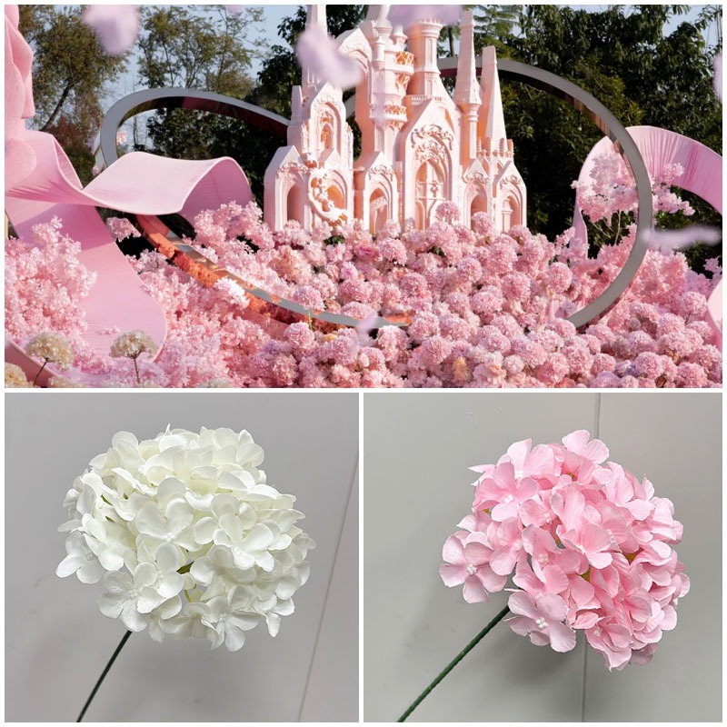 ดอกไฮเดรนเยียประดิษฐ์ สวยเหมือนจริง – ดอกไม้ปลอมคุณภาพสูง สำหรับแต่งบ้าน ห้องนั่งเล่น และโต๊ะทำงาน - รูปที่ 2