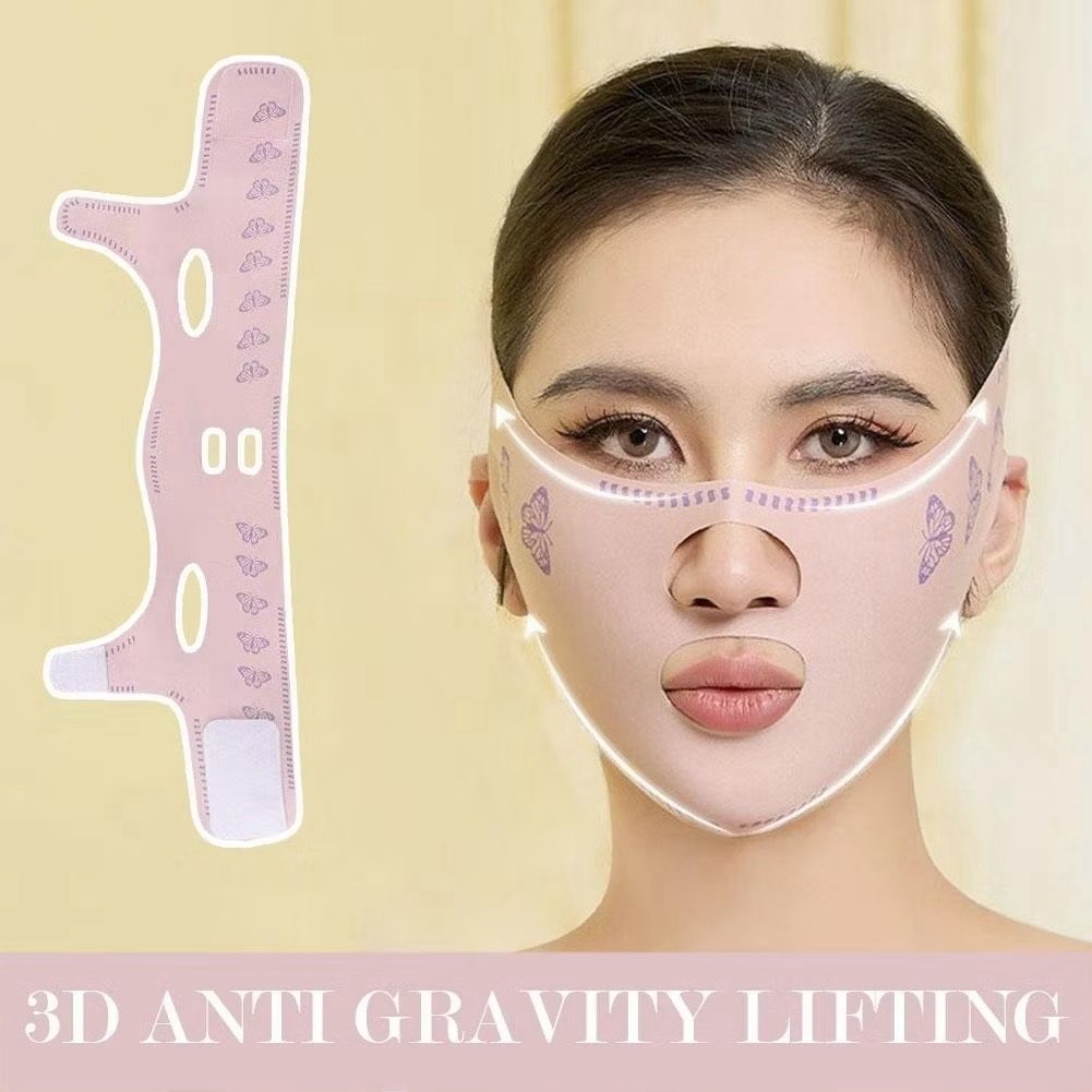 F213 สายรัดหน้าเรียว หน้าวีเชพกระชับสัดส่วนสําหรับผู้หญิง ยกกระชับแก้มและคาง ลดริ้วรอยบนใบหน้า ใช้ซ้ำได้
