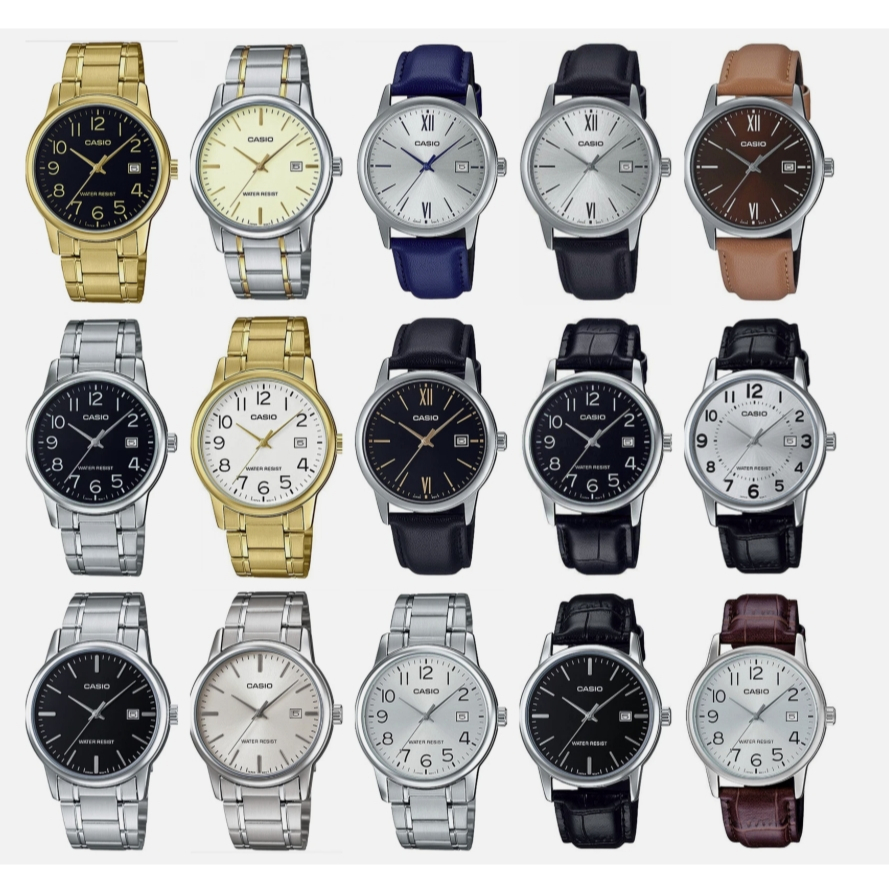 Casio ชาย MTP-V002 MTP-V002D ขนาด  37 มม ประกันศูนย์  1  ปี