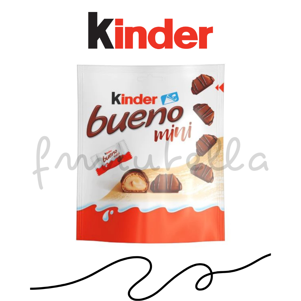 Kinder bueno mini milk & hazelnut T 18 น้ำหนัก 108 กรัม สินค้าจากอิตาลี  BBF.16/07/26