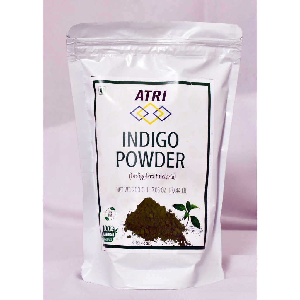 ATRI 100g อินดิโก้ย้อมสีผม ผงสมุนไพรอินดิโก้ ปิดผมขาว Indigo powder ตรา เอทรี่