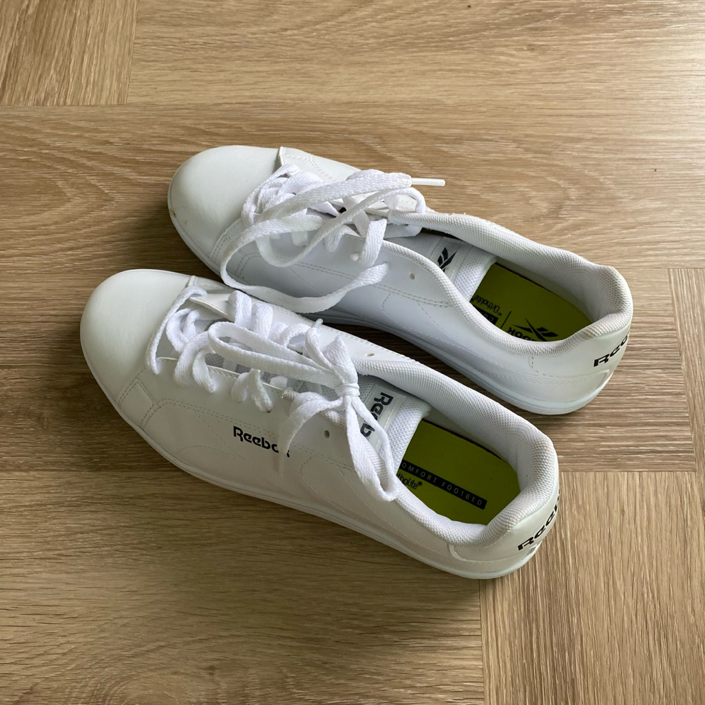 รองเท้าผ้าใบ Reebok royal complete clean สีขาวล้วน