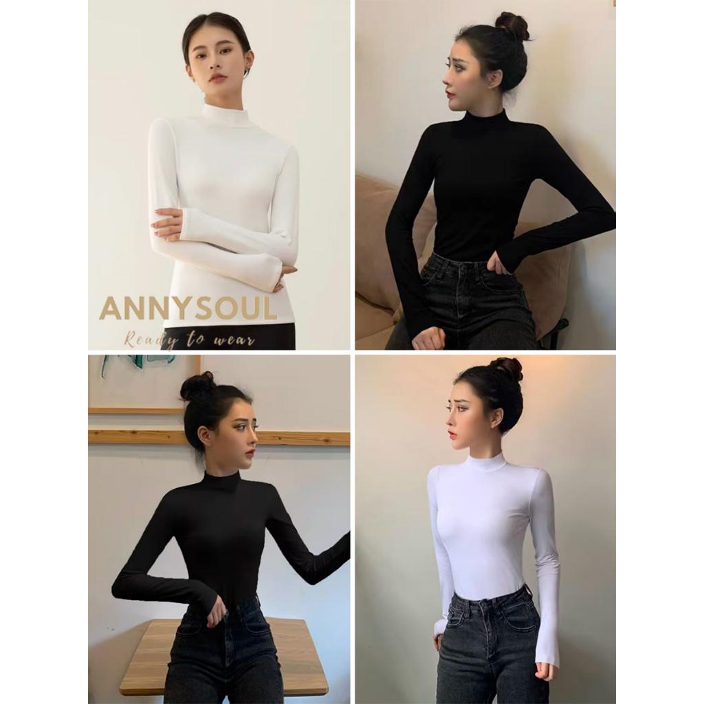 เสื้อยืดคอเต่า แขนยาว กันหนาว ใส่สบายสำหรับฤดูหนาว