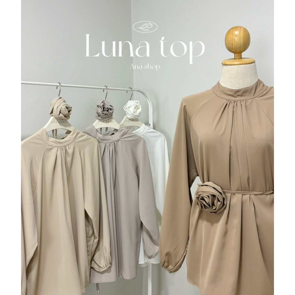 Luna Top – เสื้อคอจีบแขนจั๊มพ์ผ้าพรีเมียมนุ่มลื่น ทรงเรียบหรู ใส่ได้ทุกโอกาส
