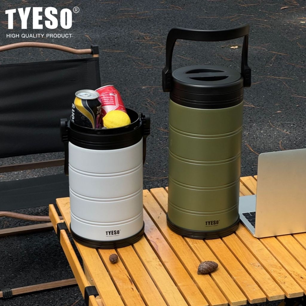 tyesoแท้ ถ้งน้ำแข็ง ระติกเก็บความเย็นจุใหญ่5000-6600ml หิ้วสะดวก ใช้งานได้ทุกที่