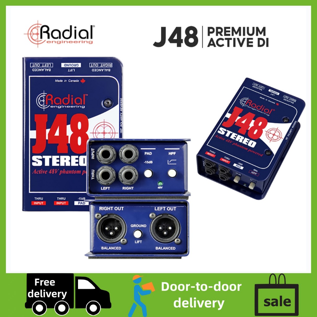 【⚡🔥การจัดส่งที่รวดเร็ว】เรเดียล J48 สเตอริโอ 2 ช่องทางที่ใช้งานกล่องเครื่องมือโดยตรง