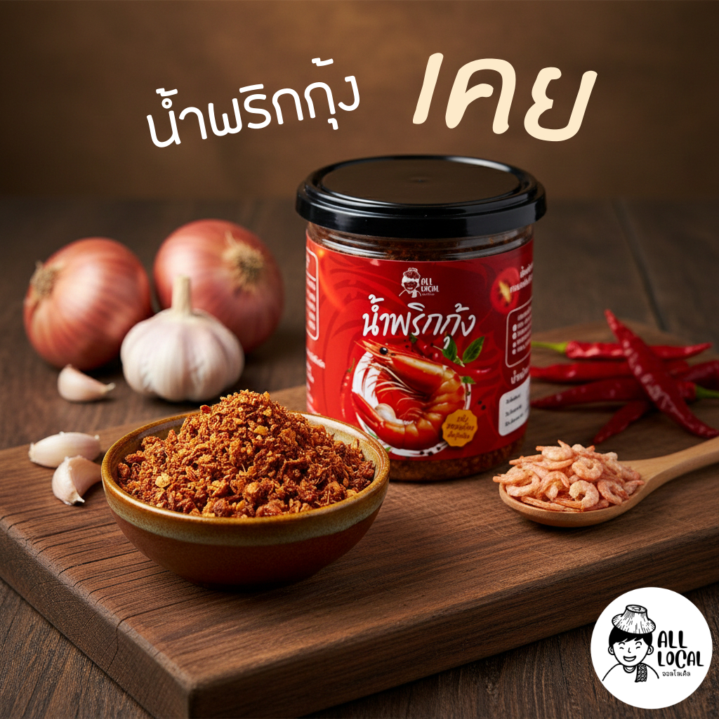 น้ำพริกกุ้งเคย  สูตรเผ็ดโรยข้าว ( หอมเคย เผ็ดนัว ถึงเครื่องจัดจ้าน )