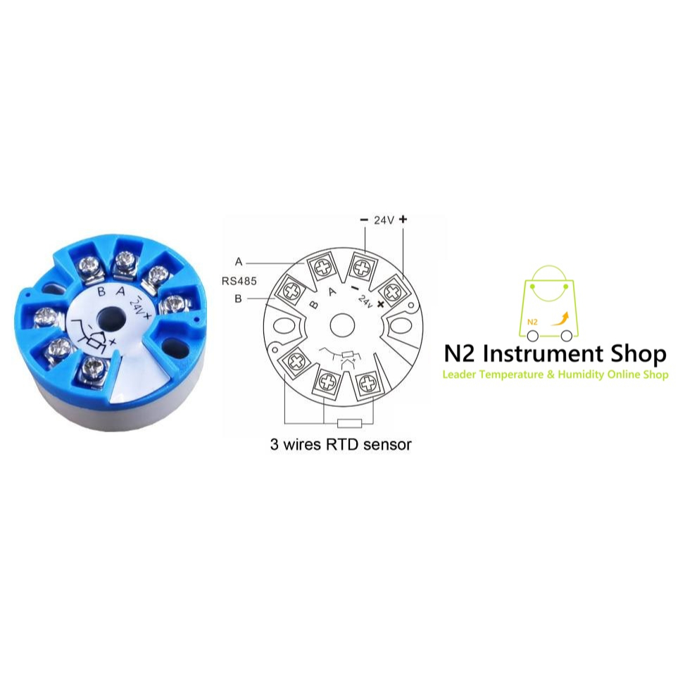 TT-510 Head Mount rs485 modbus RTU (Maxwell) Head Mount RS485 Modbus RTU Temperature Transmitter