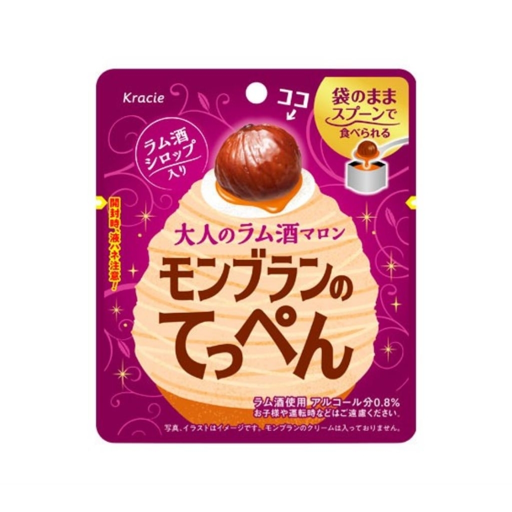 Kracie Mont Blanc Top (65g) เกาลัดแช่ในน้ำเชื่อมรัม  ขนมหวานสไตล์ตะวันตก  เกาลัด ขนมญี่ปุ่น ราคา ถูกที่สุด ดีลบีเคเค รูปภาพหลัก