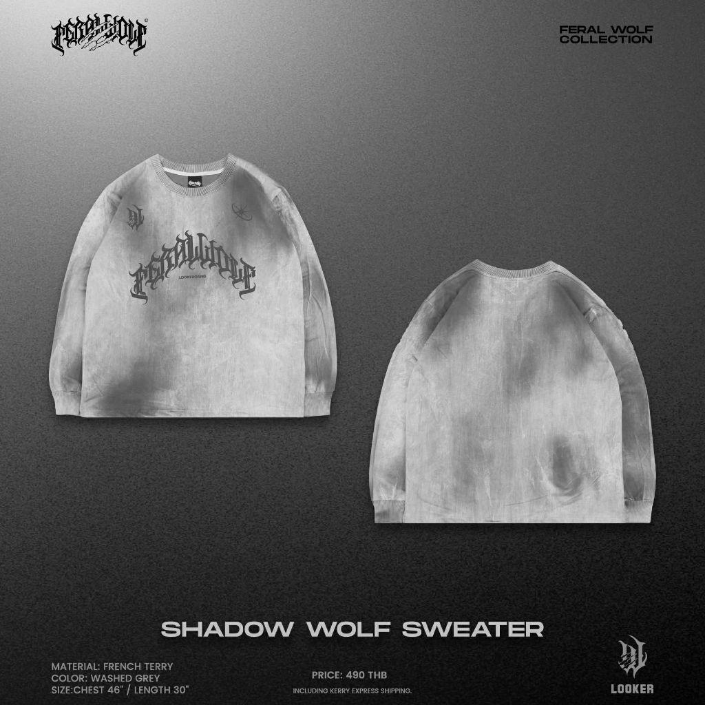 LOOKER سويتر Shadow Wolf — رمادي — صورة 2