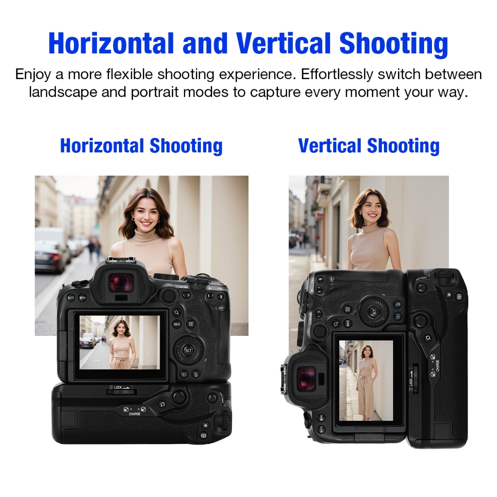 KingMa BG-R20 Battery Grip สำหรับ Canon R5/R5II/R6/R6II รองรับ LPE6P/LPE6NH (ประกัน1ปี) - รูปที่ 2