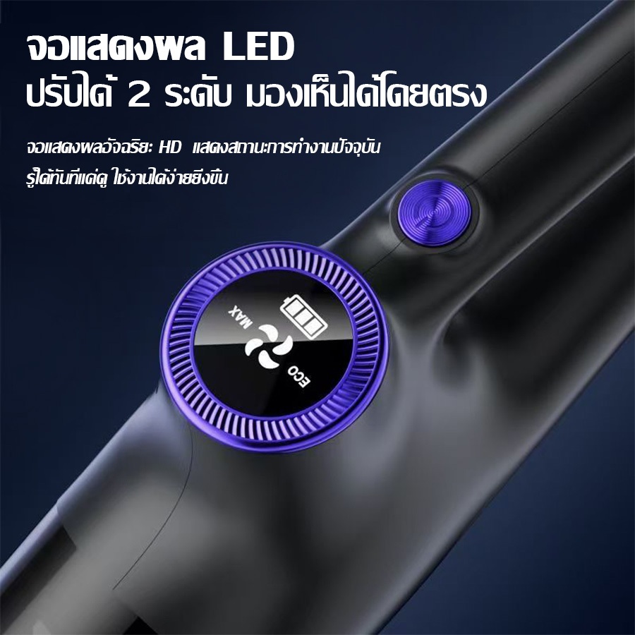 【รับประกัน 7 ปี】ที่ดูดฝุ่นไร้สาย ใช้งานนานเป็นพิเศษ ที่ดูดฝุ่นแบบพกพา เครื่องดูดฝุ่นไร้สาย Vacuum Cleaner - รูปที่ 6