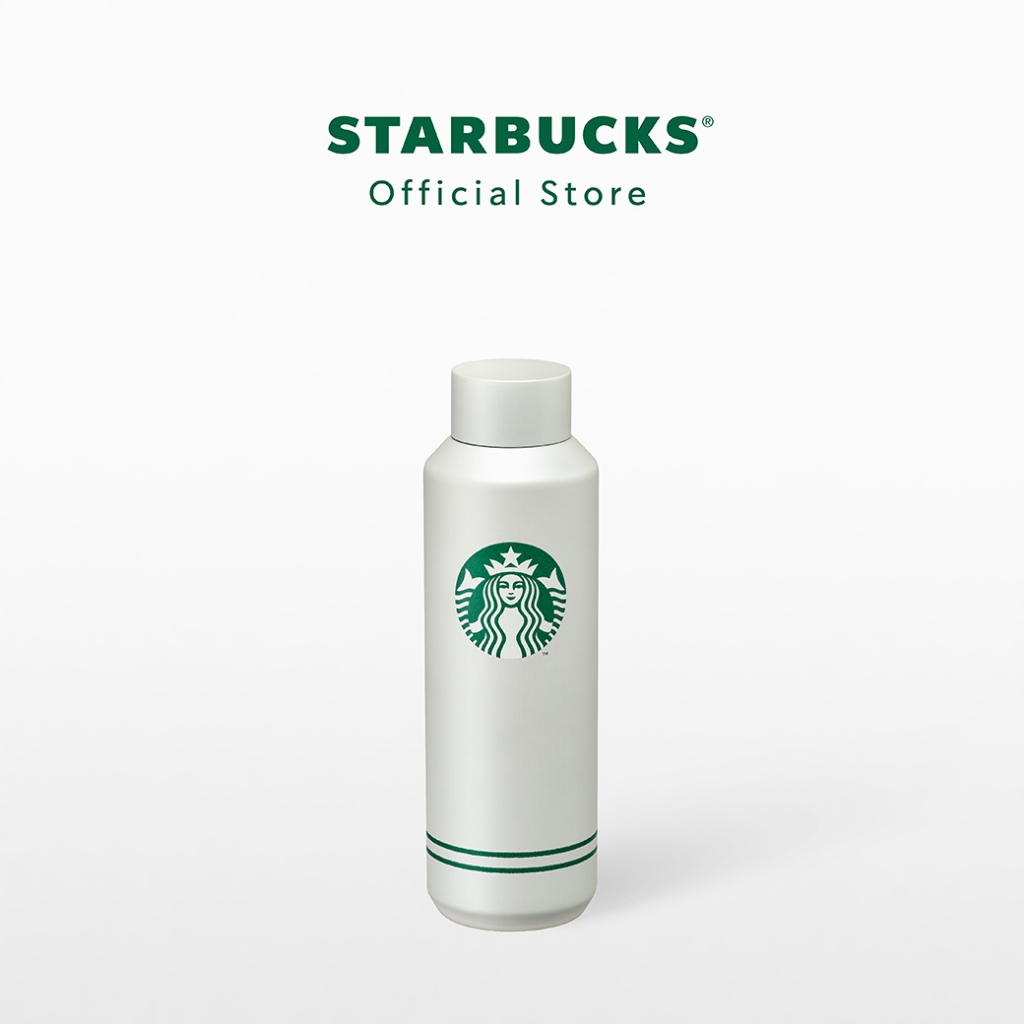 Starbucks Stainless Steel Connected In Green Water Bottle 20oz. ขวดน้ำสตาร์บัคส์สแตนเลสสตีล ขนาด 20ออนซ์ A11170005