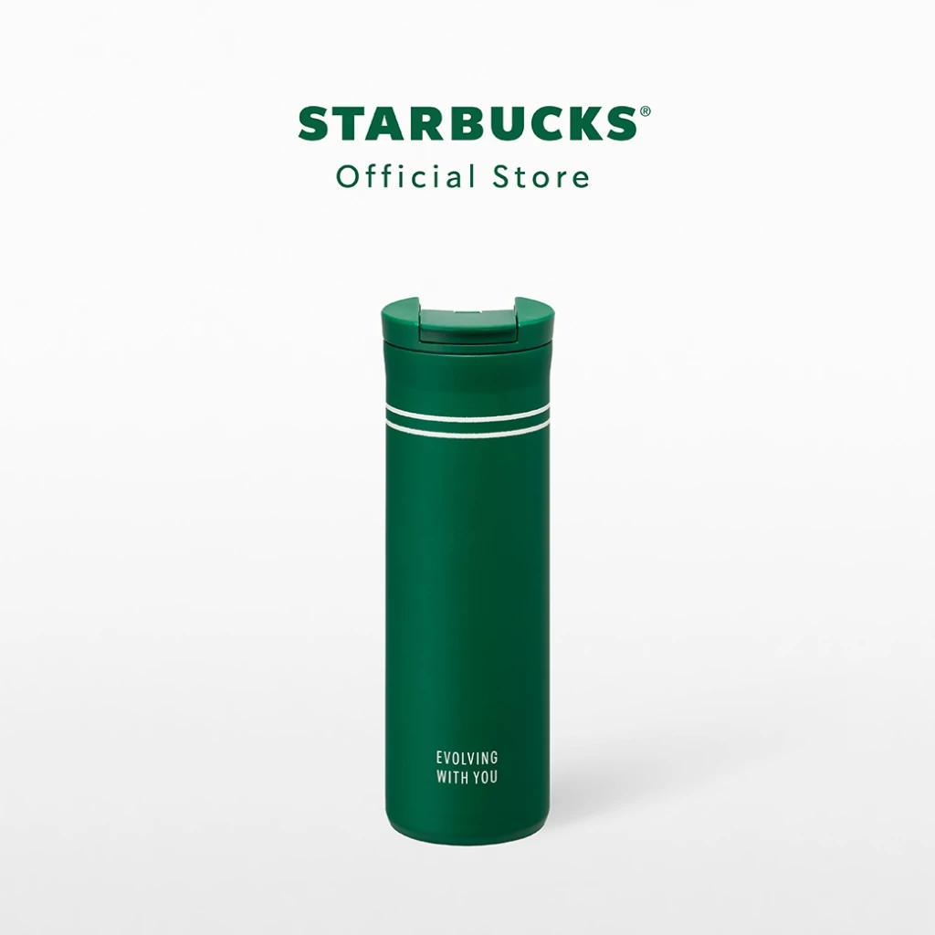 Starbucks Stainless Steel Evolving Green Tumbler 16oz. ทัมเบลอร์สตาร์บัคส์สแตนเลสสตีล ขนาด 16ออนซ์ A11170009