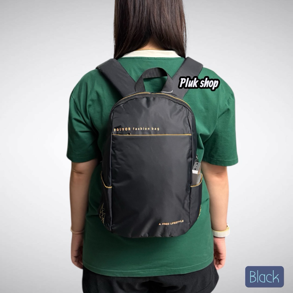 กระเป๋าเป้ใบเล็ก FOUVOR แท้ รหัส 2538-23 ผ้าไนลอน 2ชั้น ขนาด 36x20x15 cm เบา สำหรับทุกเพศทุกวัย