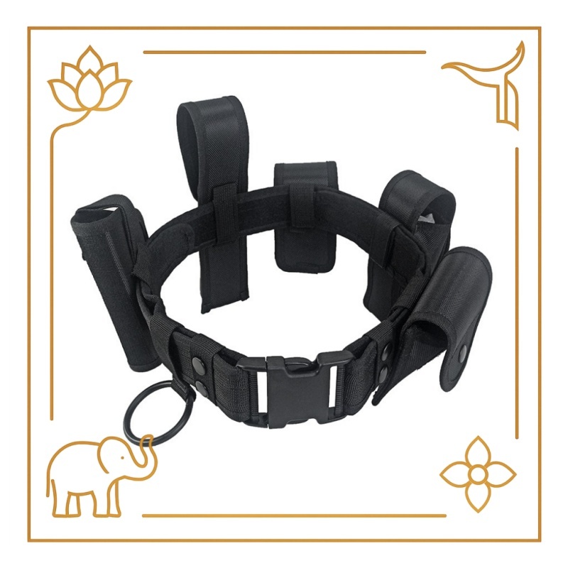 【พร้อมส่ง】เข็มขัดสนาม เข็มขัดสายตรวจ ยุทธวิธี มัลติฟังก์ชั่น เข็มขัดตำรวจ 7in1 อุปกรณ์ครบชุด