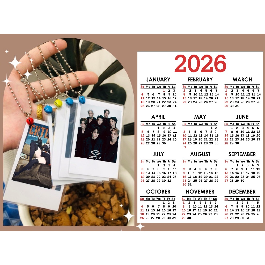 ปฏิทินพกพา เคลือบแผ่นพลาสติกแข็ง สั่งทำรูปได้ 1 ชิ้นก็รับทำ