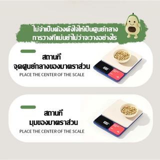 🍰เครื่องชั่งอาหาร เครื่องชั่งเบเกอรี่ ตาชั่งดิจิตอล จุดทศนิยม1/2 ตำแหน่ง / Accurate ความละเอียดสูง สำหรับชั่งอาหาร