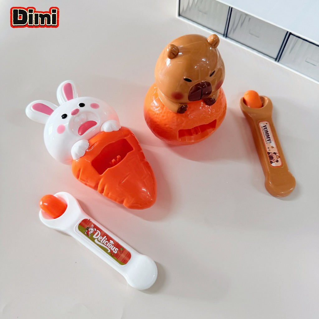 🐰ของเล่นป้อนอาหาร ลายกระต่าย คาบิบาล่า ของขวัญวันเกิดเสรินพัฒนากรและจินตนาการ ของเล่นน่ารัก สำหรับเด็กทุกวัย