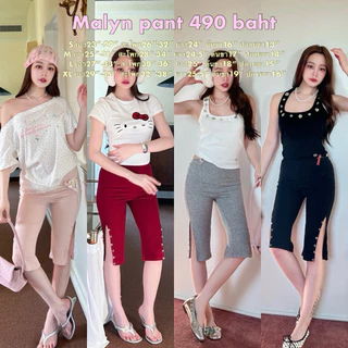 Cintage♡ CT2156 กางเกงสามส่วนกระดุมข้างmalyn3220 💓