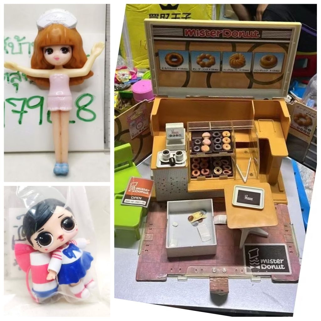 (แท้/มือ2)⭐LICCA DOLL chan Takara Tomy Doll playhouse toy set Licca chan Mister Donut shop