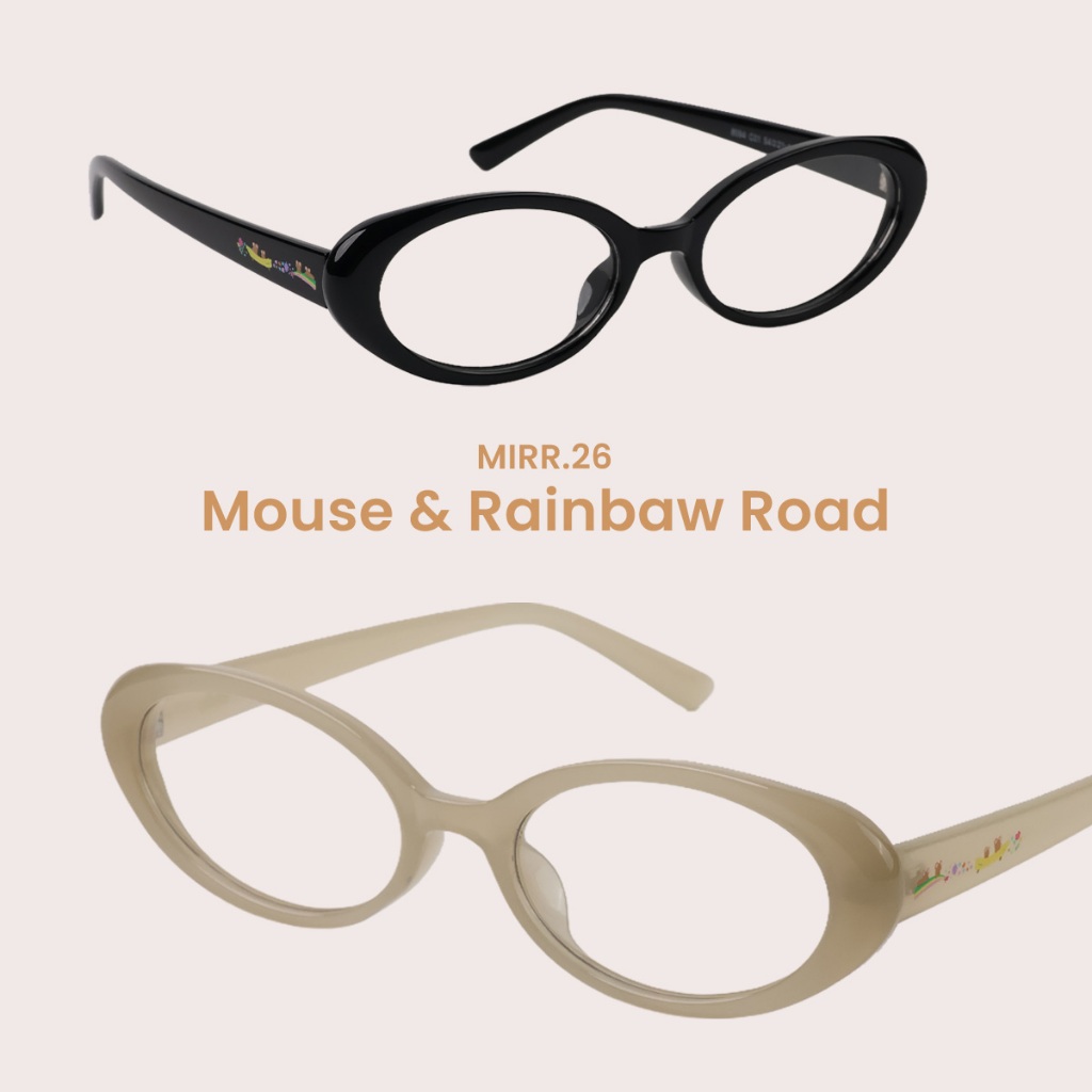 MIRR.26 Mouse & the Rainbow Road แว่นกันแดดเลนส์ Auto Blue แว่นตากรองแสงสีฟ้า แว่นออกแดดเปลี่ยนสี