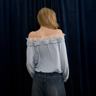 (PAPERS) Gypsy Vanner Off-Shoulder Top
