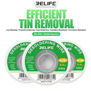 ลวดทองแดงสำหรับล้างตะกั่ว RELIFE RL-20A ขนาด 2 มม. ช่วยขจัดตะกั่วบัดกรีได้อย่างรวดเร็ว
