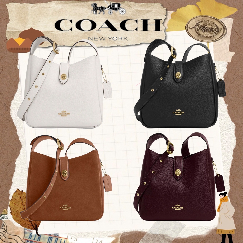 [ของแท้ 100 %]COACH Hadley 25 ผู้หญิงแฟชั่นกระเป๋าเป้สะพายหลังขนาดใหญ่ CW002-IMCHK/CW002-IMBLK/CW004