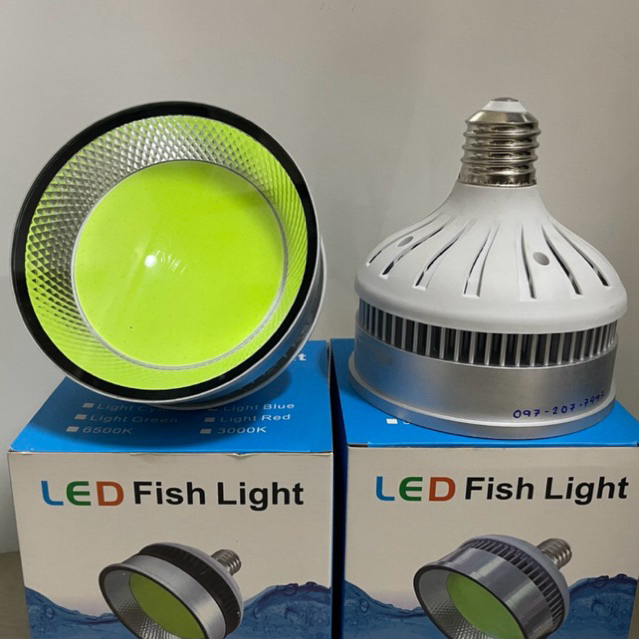 ไฟล่อหมึก ตกหมึก LED 200W ขั้วห้อย E40 มีรับประกันสินค้า 220V COB สีฟ้า เขียว น้ำเงิน แดง หลอดไดหมึก ไฟจอLED กันน้ำ