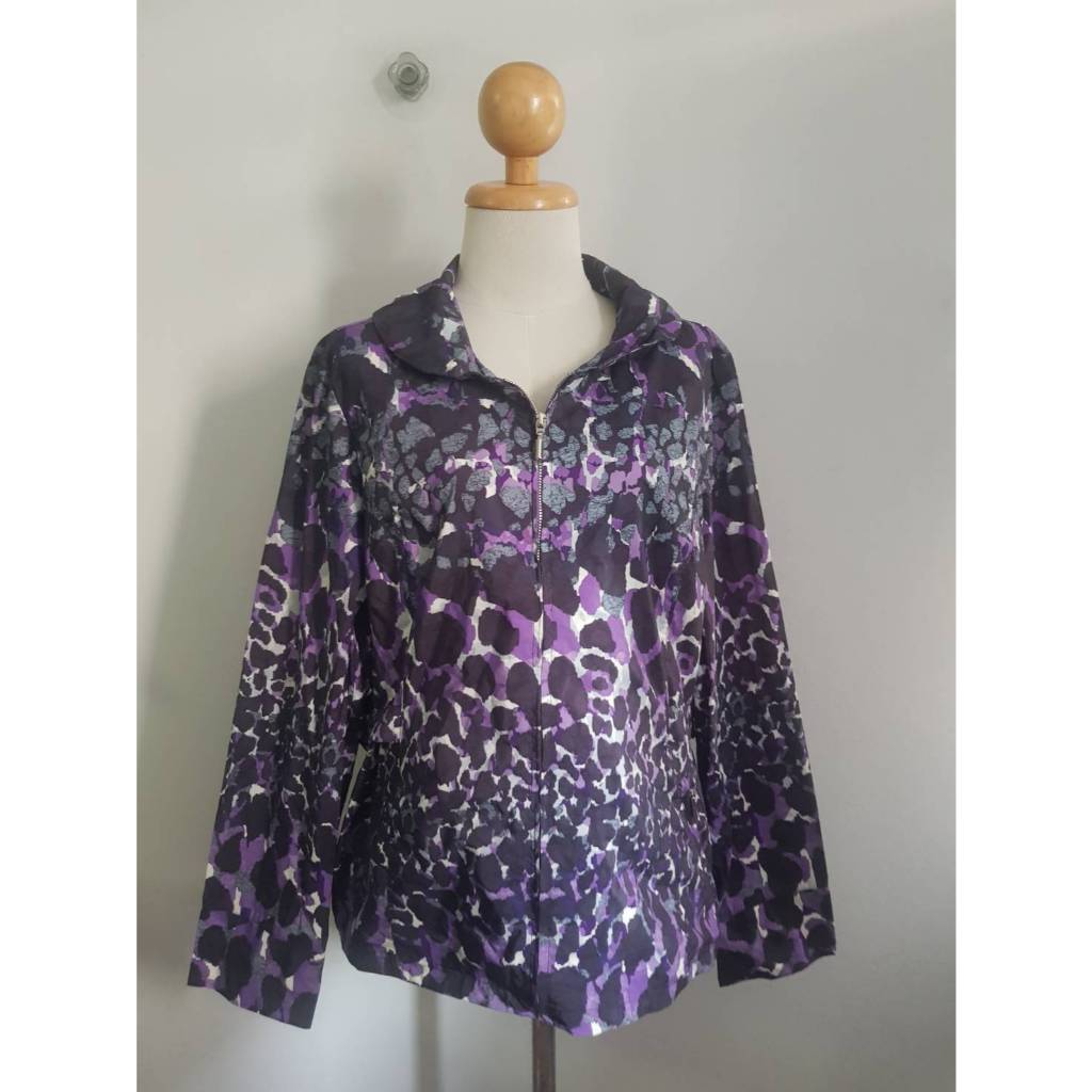 JKเสื้อแจ็คเก็ตกันลม ลายสวย ช่วงเอวแต่งเข็มขัด Zenergy 2 44/24