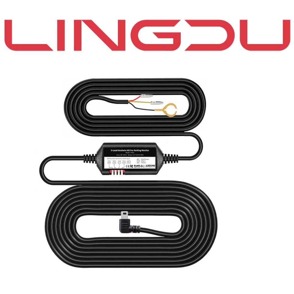 LINGDU AZDOME Hardwire Kit อุปกรณ์เสริมกล้องติดรถ สำหรับใช้บันทึกตอนจอดรถยนต์ที่เป็น Type C เท่านั้น