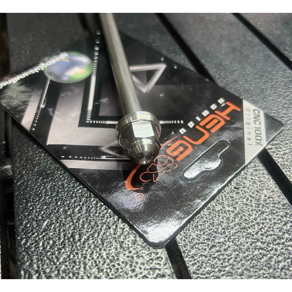 แกนล้อหน้าMi-o/Fi-no/Exciter-150/Yamaha Fin เลสด้าน มีแบบให้เลือกเลสแท้100%
