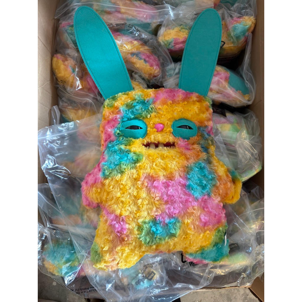 🔥พร้อมส่งจากไทย🔥 ตุ๊กตา Fuggler ยักษ์ Flugger bighug กระต่ายรุ้ง 47cm ของแท้