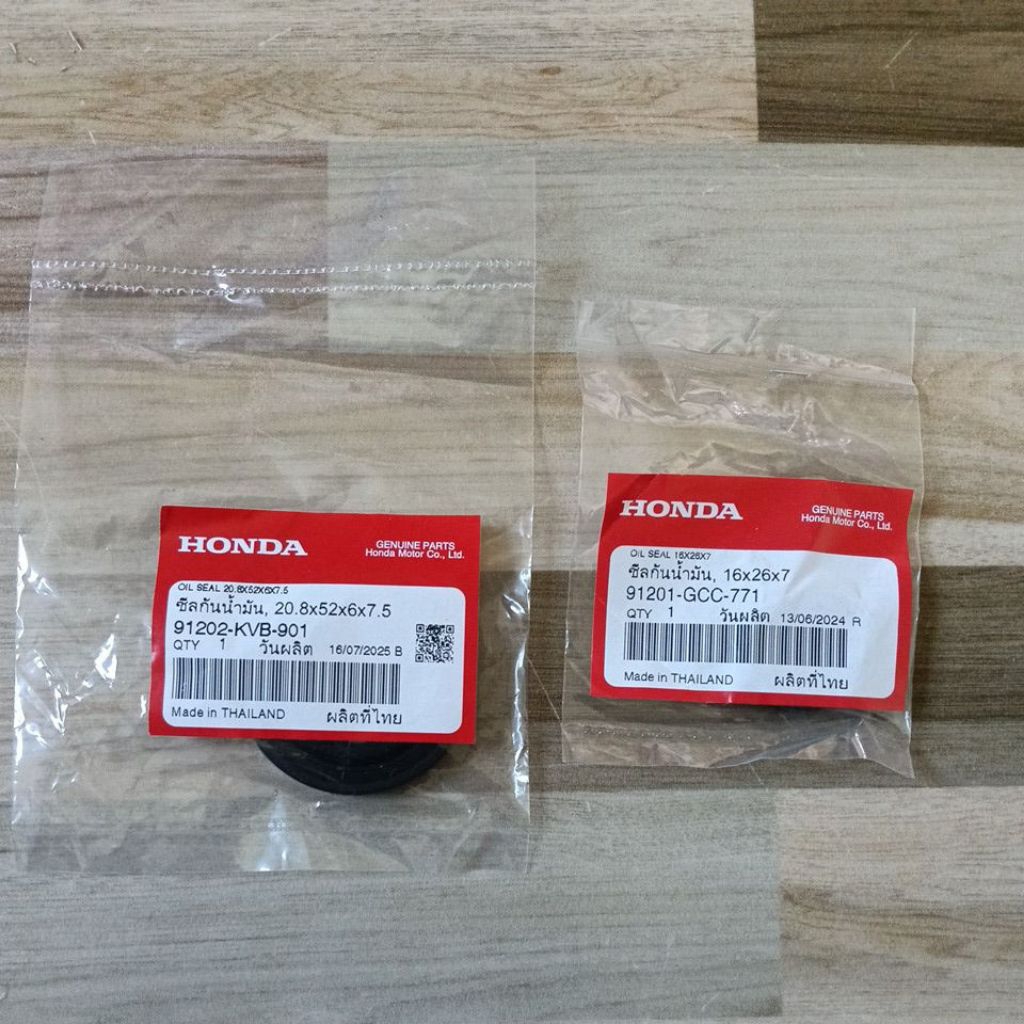 ซีลข้อเหวี่ยง ซ้าย-ขวา HONDA SCOOPY- i ปี2010-2016SPACY i แท้เบิกศูนย์ 91202-KVB-901/91201-GCC-771