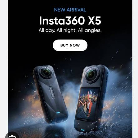 กล้อง Insta360 X5 กล้องแอคชั่น 360°